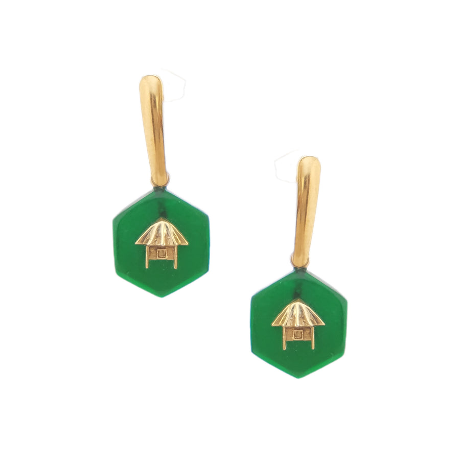 Kubo Earrings in Green