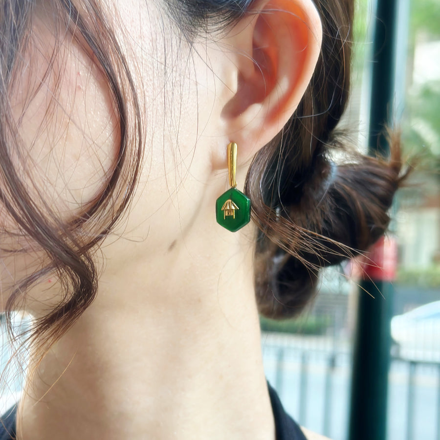 Kubo Earrings in Green