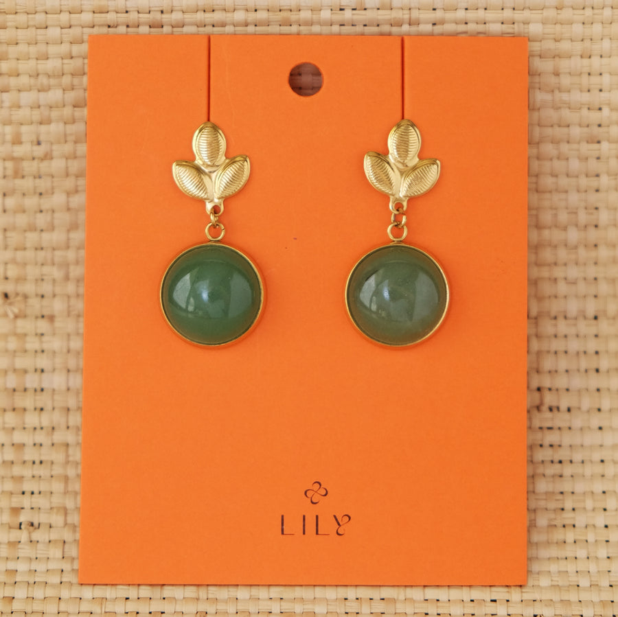 Ina Earrings in Green Aventurine (Limited)