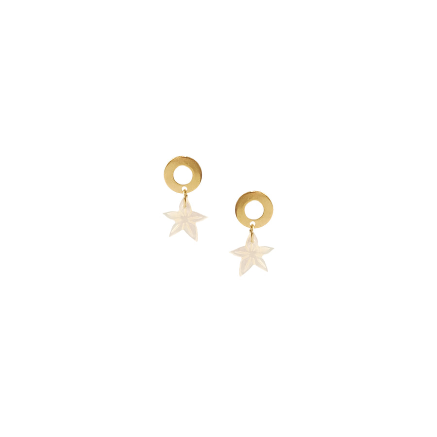 Janine Earrings in Mother of Pearl