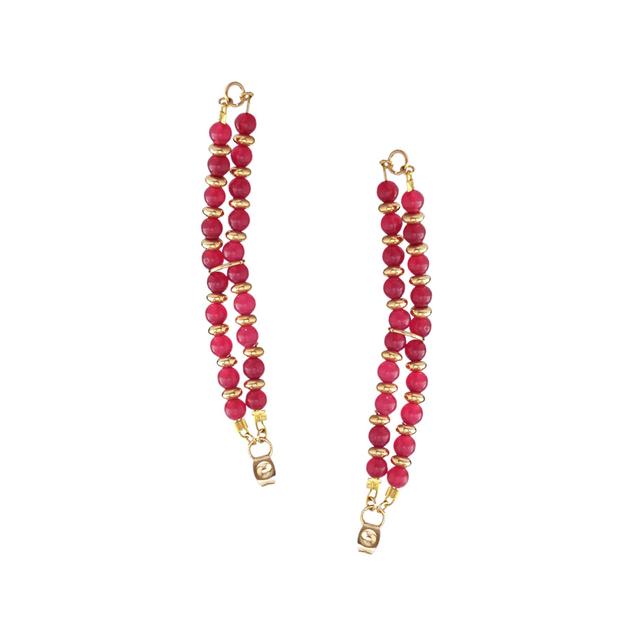 Kella Hoop Drops in Red Agate