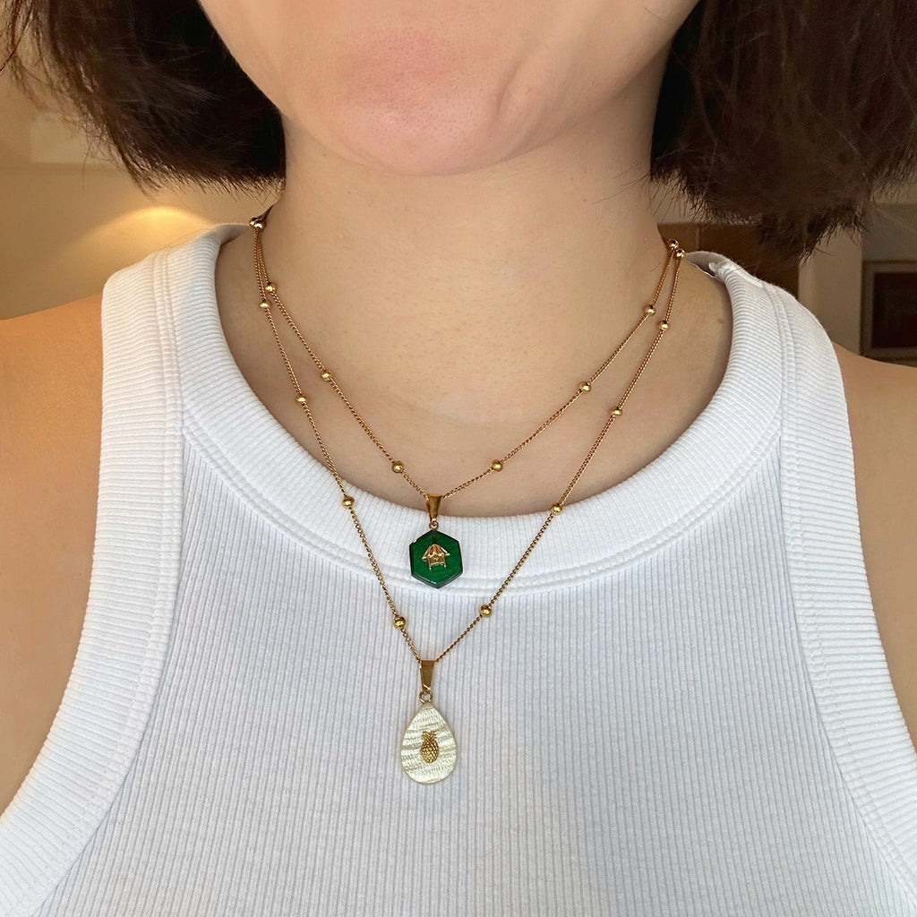Kubo Necklace in Green