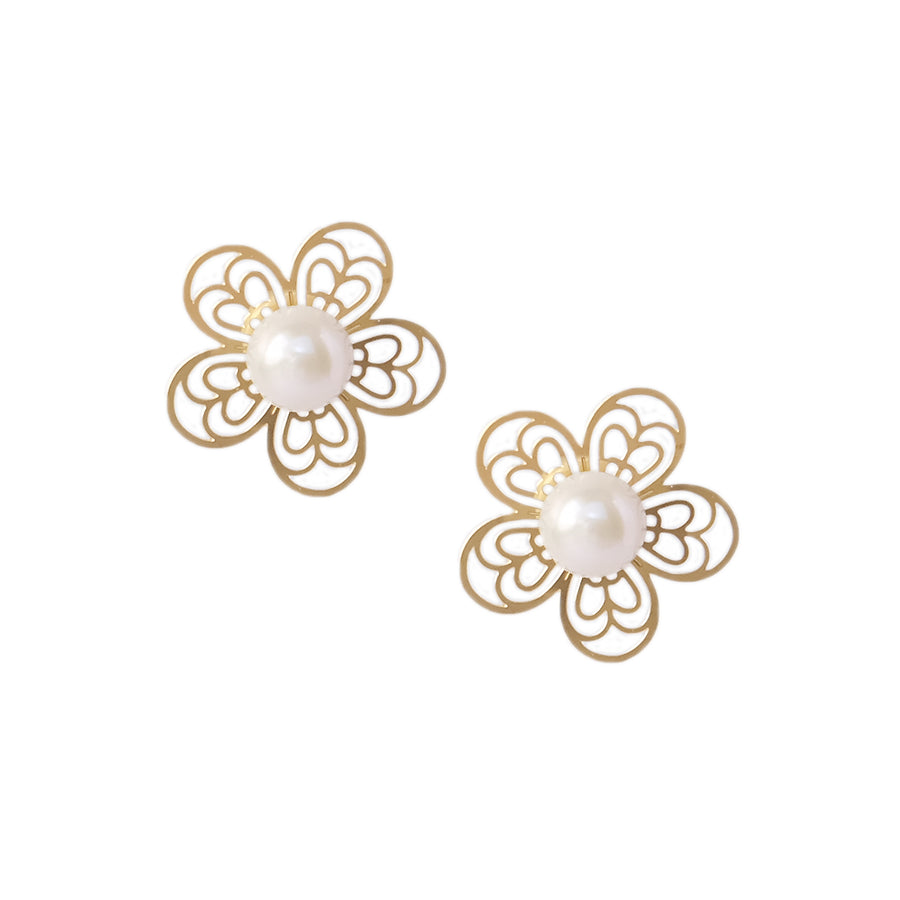 2-in-1 Liana Earrings in Pearl