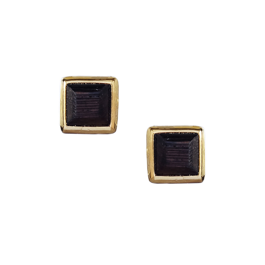 Quad Stud Earrings in Wood