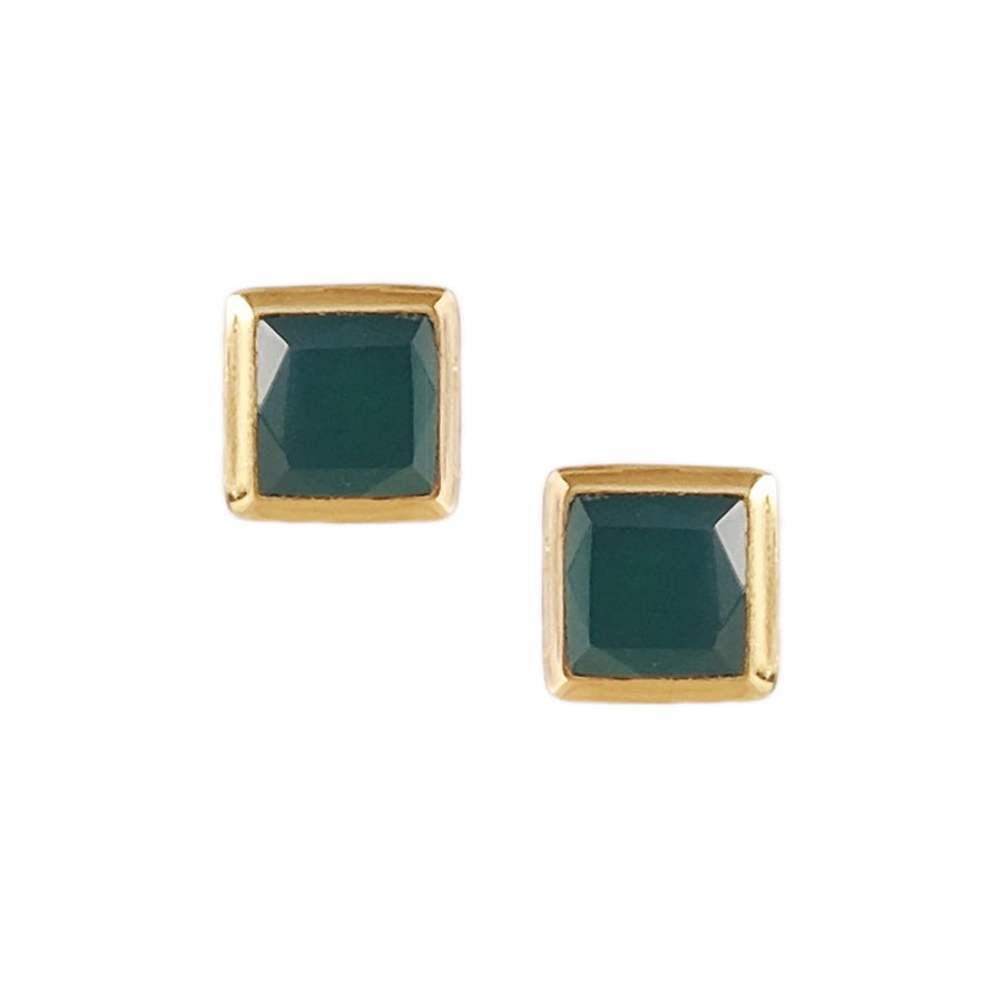 Quad Stud Earrings in Emerald