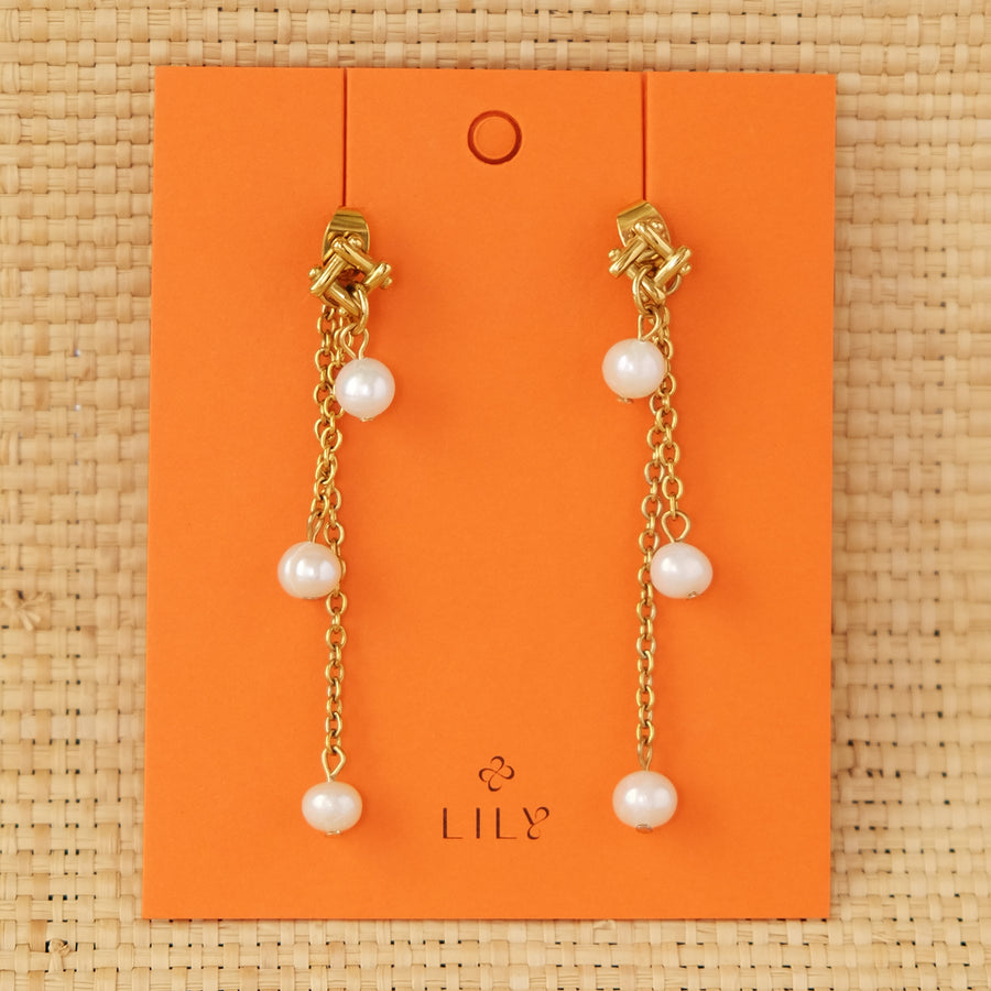 2-in-1 Trickle Earrings in Pearl (Limited)
