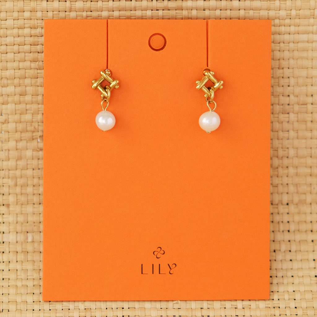 2-in-1 Trickle Earrings in Pearl (Limited)