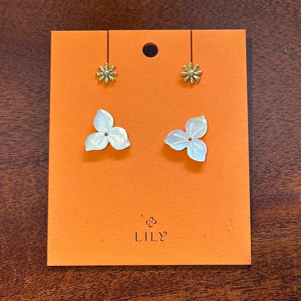 2-in-1 Trilli Earrings in Mother of Pearl