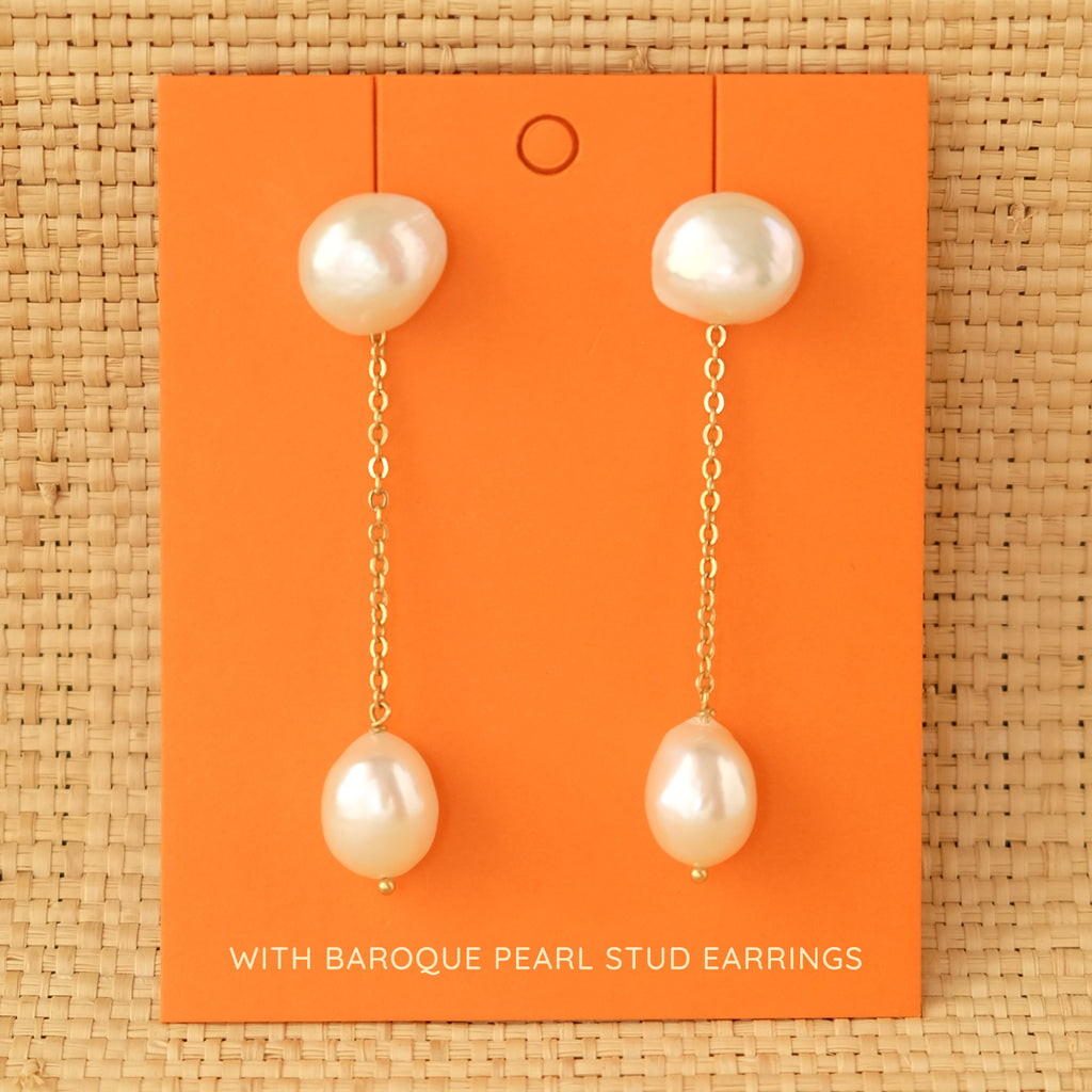 Baroque Pearl Chain Drops