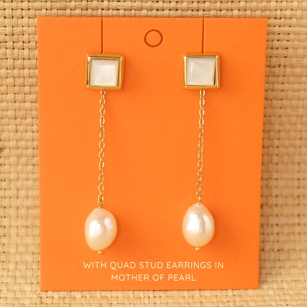 Baroque Pearl Chain Drops