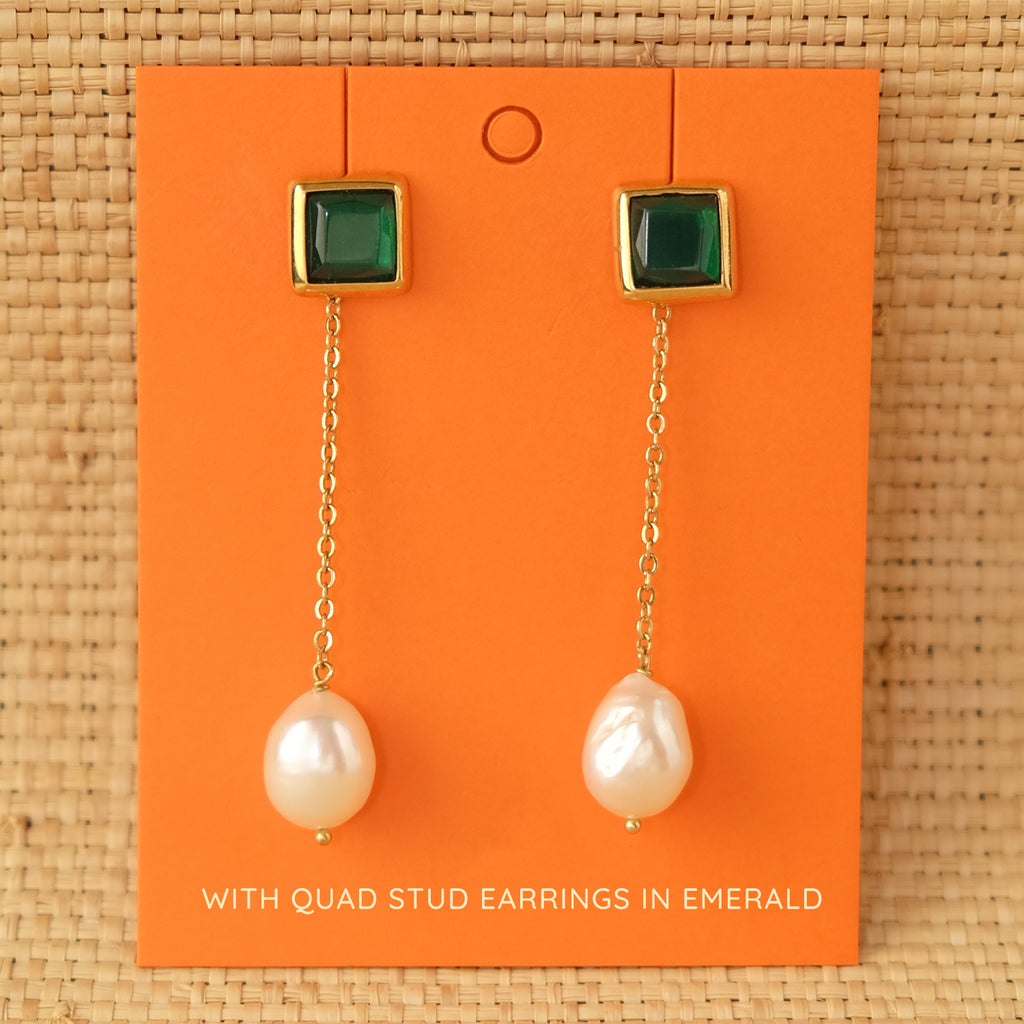 Baroque Pearl Chain Drops