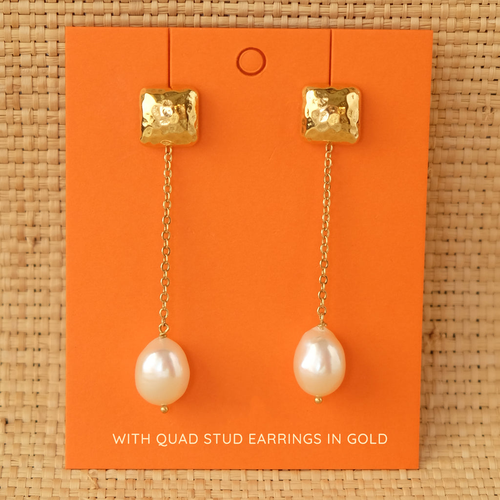 Baroque Pearl Chain Drops