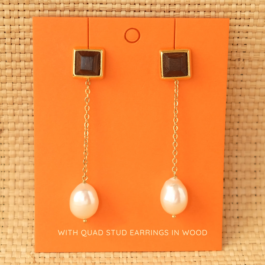 Baroque Pearl Chain Drops