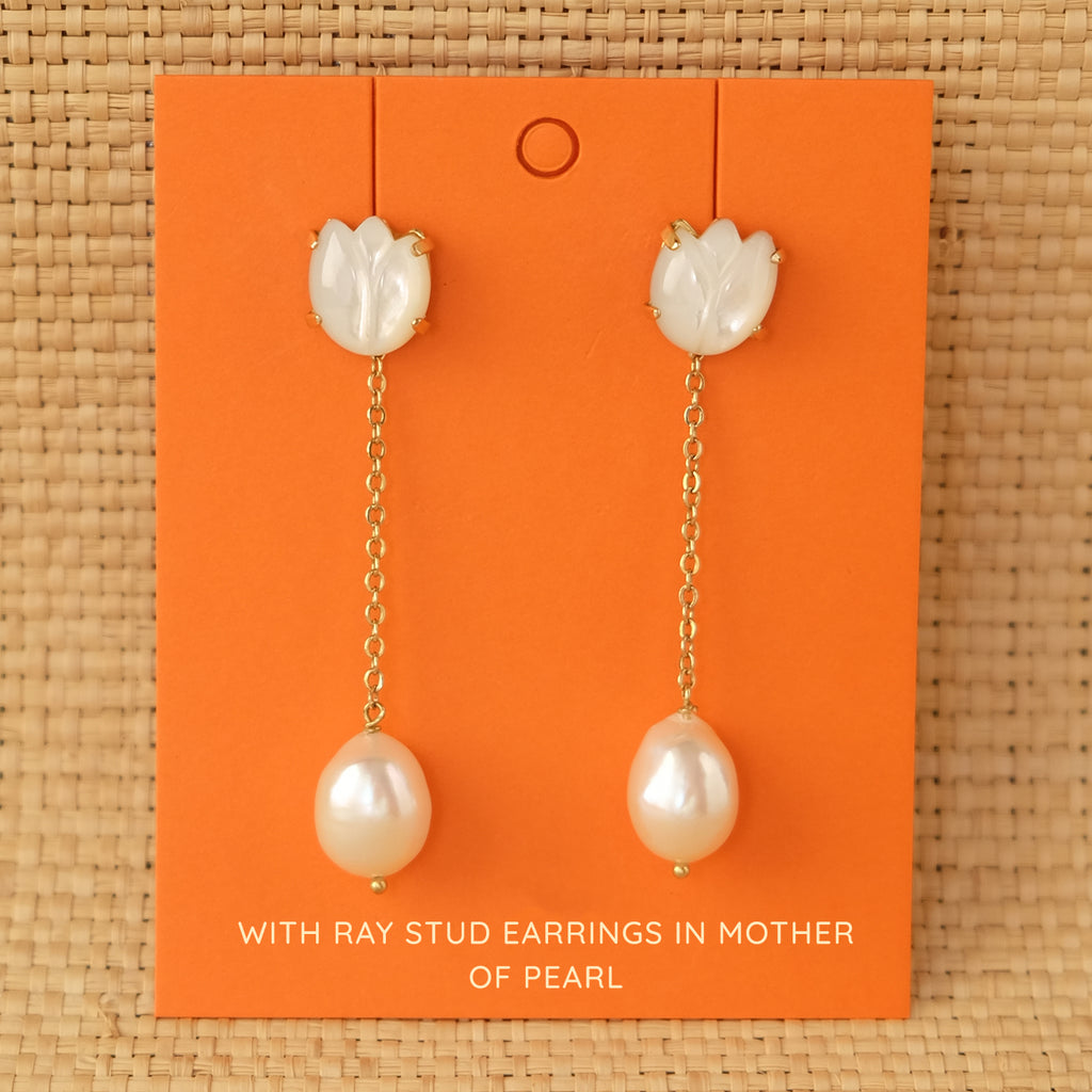 Baroque Pearl Chain Drops