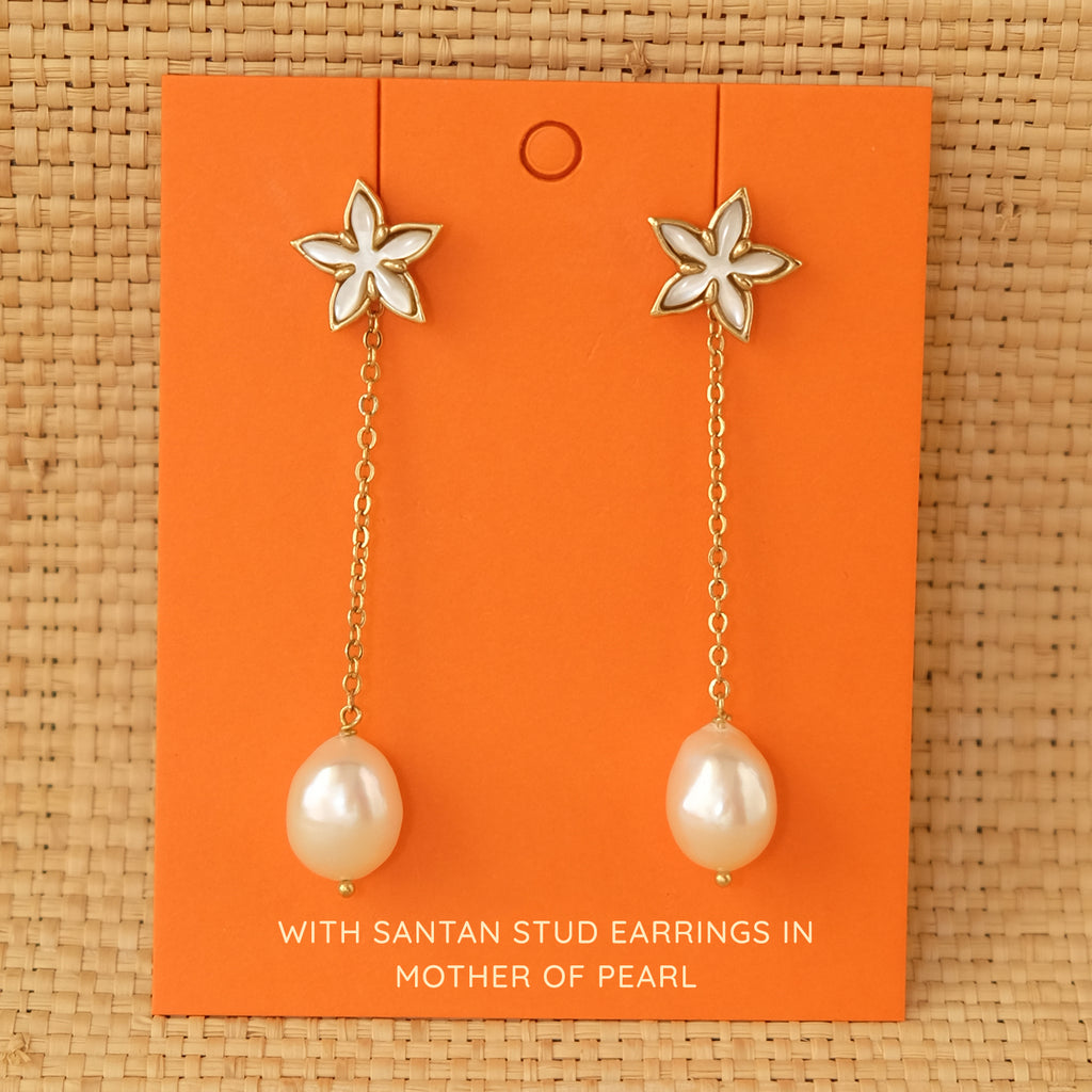 Baroque Pearl Chain Drops