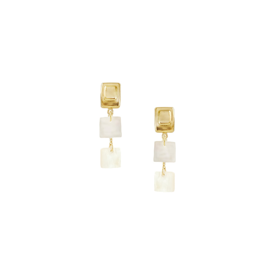 Cotillard 2-Way Earrings in Shell