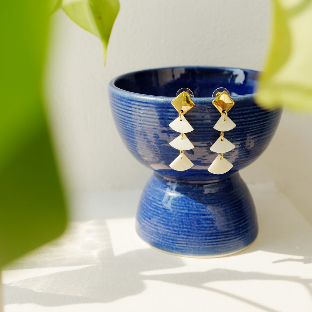 Ella Earrings in Mother of Pearl