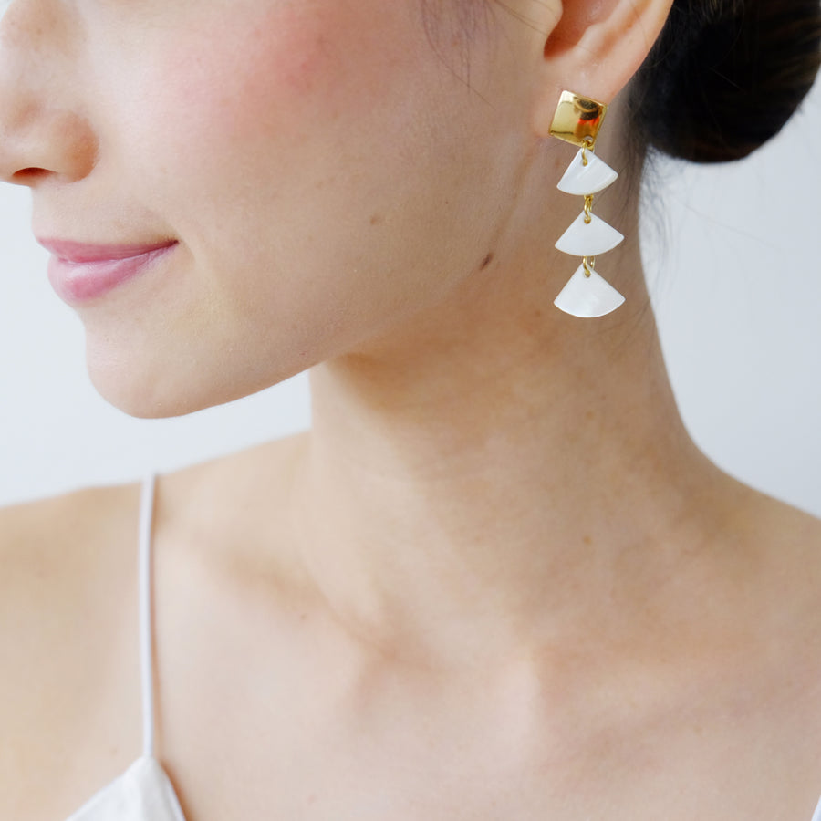 Ella Earrings in Mother of Pearl