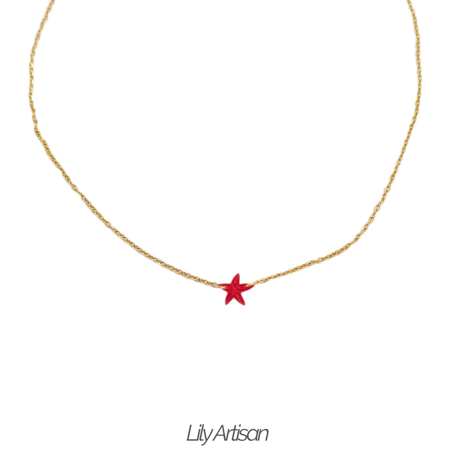 Una Santan Necklace in Red